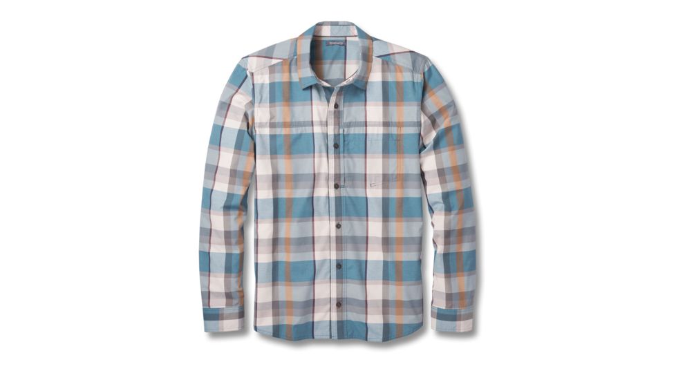 Toad&amp;Co Ventilair Men's Long Sleeve Shirt, Deepwater, Large T2252708-421-L