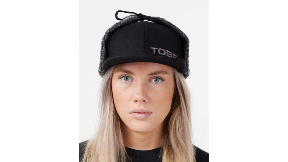 TOBE Outerwear Spica Ear-flap Cap, Black, One Size, 250223-001-111