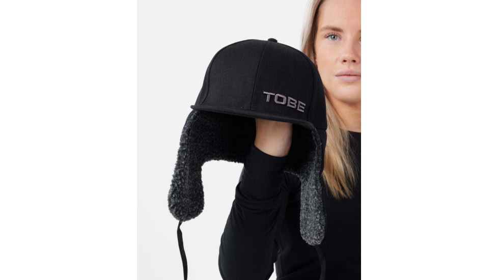 TOBE Outerwear Spica Ear-flap Cap, Black, One Size, 250223-001-111
