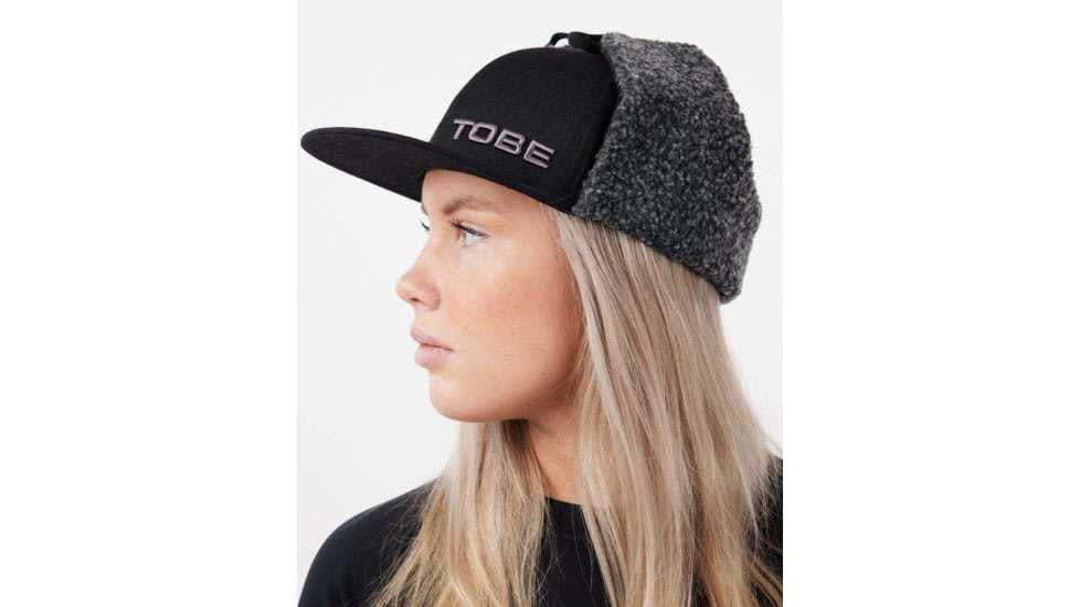 TOBE Outerwear Spica Ear-flap Cap, Black, One Size, 250223-001-111