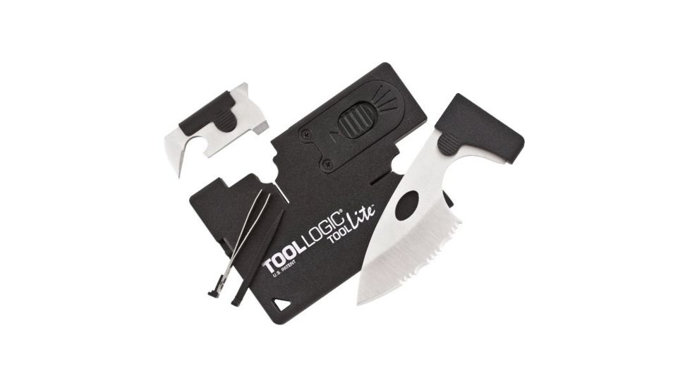 Tool Logic Credit Card Companion With Led Light, Satin Finish, Abs Plastic, Black, CC2SB