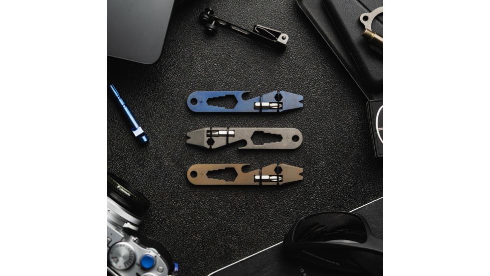 Toor Knives Titanium Keychain Multi-Tool, Cobalt, Titanium MultiTool - Cobalt