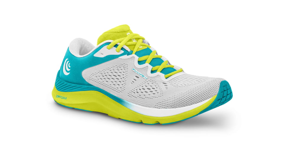 Topo Athletic Fli-Lyte 4 Road Running Shoe - Womens, White/Lime, 10.5, W049-105-WHTLIM