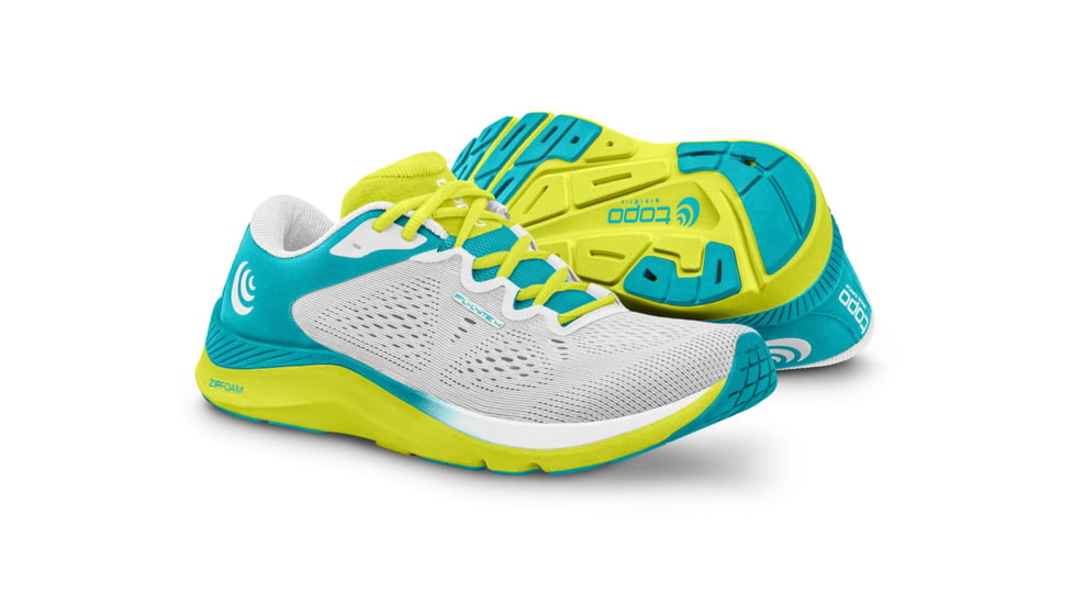 Topo Athletic Fli-Lyte 4 Road Running Shoe - Womens, White/Lime, 10.5, W049-105-WHTLIM