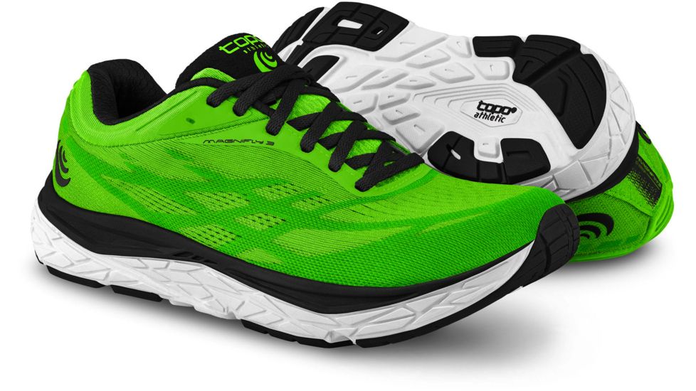 Topo Athletic Magnifly 3 Road Running Shoes - Mens, Bright Green/Black, 9.5 US, M034-095-BGRBLK