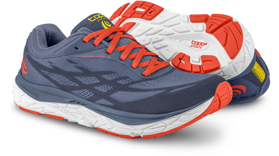 Topo Athletic Magnifly 3 Road Running Shoes - Womens, Iris/Coral, 10 US, W034-100-IRSCOR