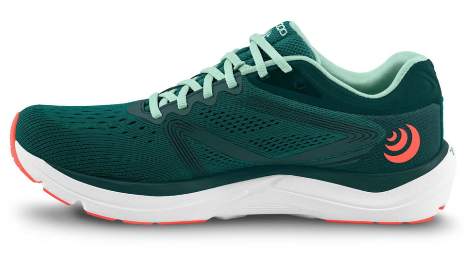Topo Athletic Magnifly 4 Road Running Shoes - Womens, Emerald/Coral, 7, W051-070-EMECOR