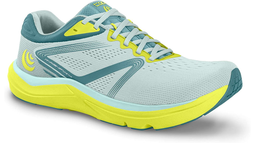 Topo Athletic Magnifly 4 Road Running Shoes - Womens, Glass Blue/Lime, 9.5, W051-095-GBLLIM
