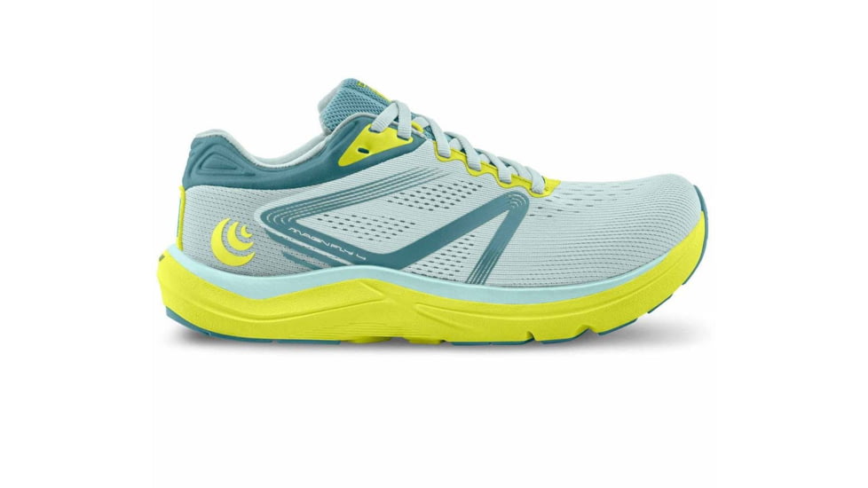 Topo Athletic Magnifly 4 Road Running Shoes - Womens, Glass Blue/Lime, 9.5, W051-095-GBLLIM