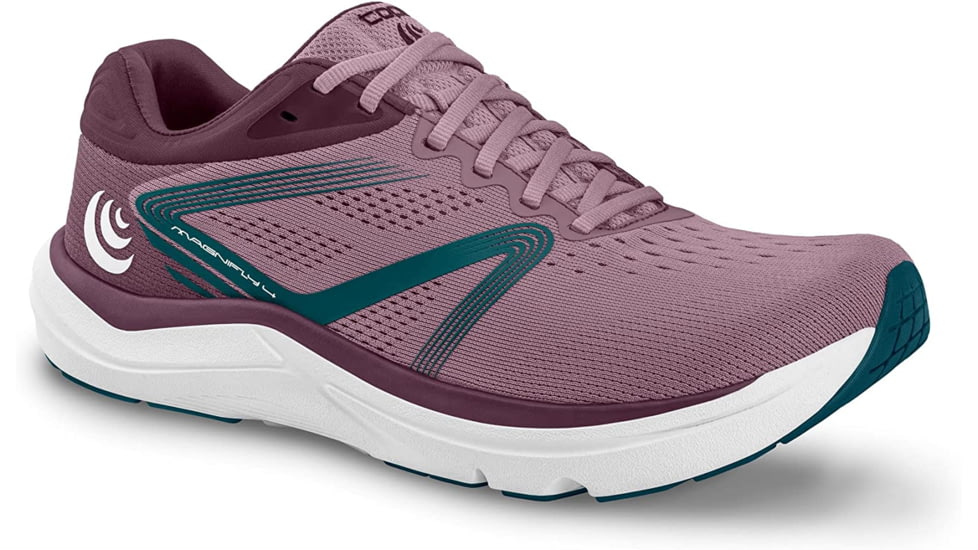 Topo Athletic Magnifly 4 Road Running Shoes - Womens, Mauve/Navy, 9, W051-090-MAVNAV