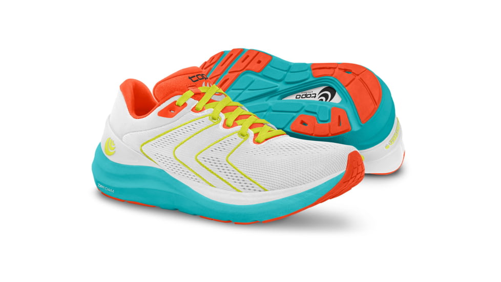 Topo Athletic Phantom 2 Road Running Shoes - Womens, White/Sky, 7.5, W046-075-WHTSKY