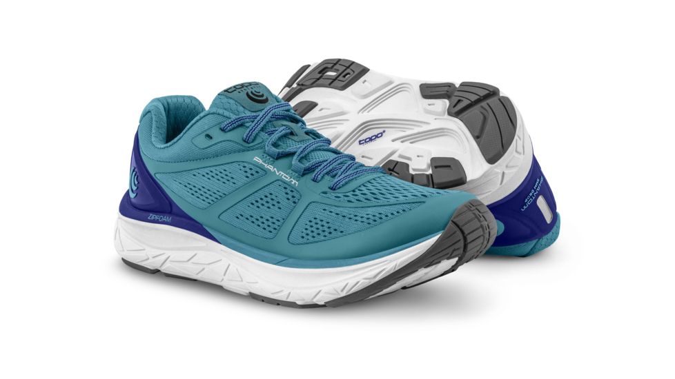 Topo Athletic Phantom - Womens, Aqua / Cobalt, Medium, 7.5, W032-075-AQUCOB