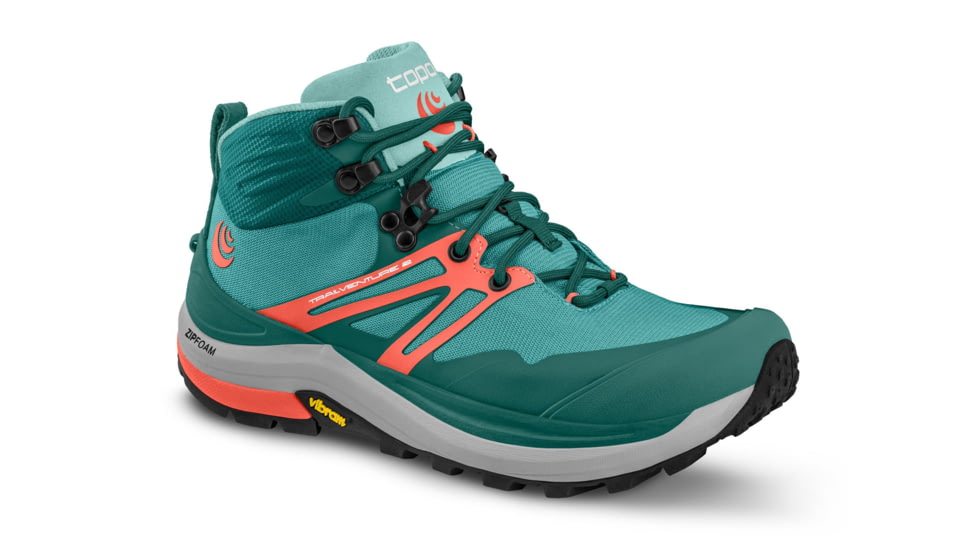 Topo Athletic Trailventure 2 Hiking Boots - Womens, Teal/Coral, 8.5, W053-085-TEACOR
