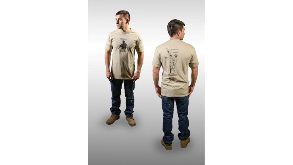 Tops Knives Operator T-Shirt, Tan, Large, TS-OPLG