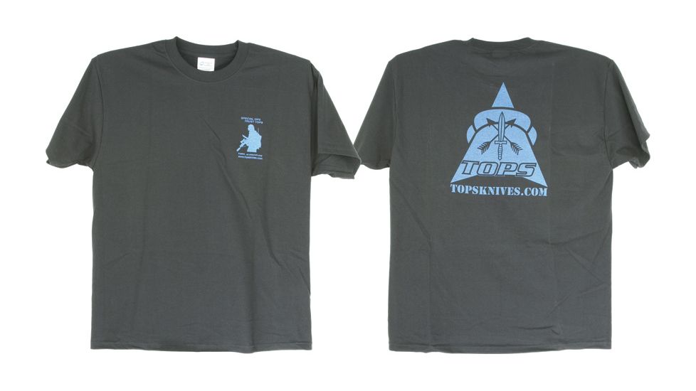 Tops Knives T-Shirt Blue Black Large, Large TPTSBBLG