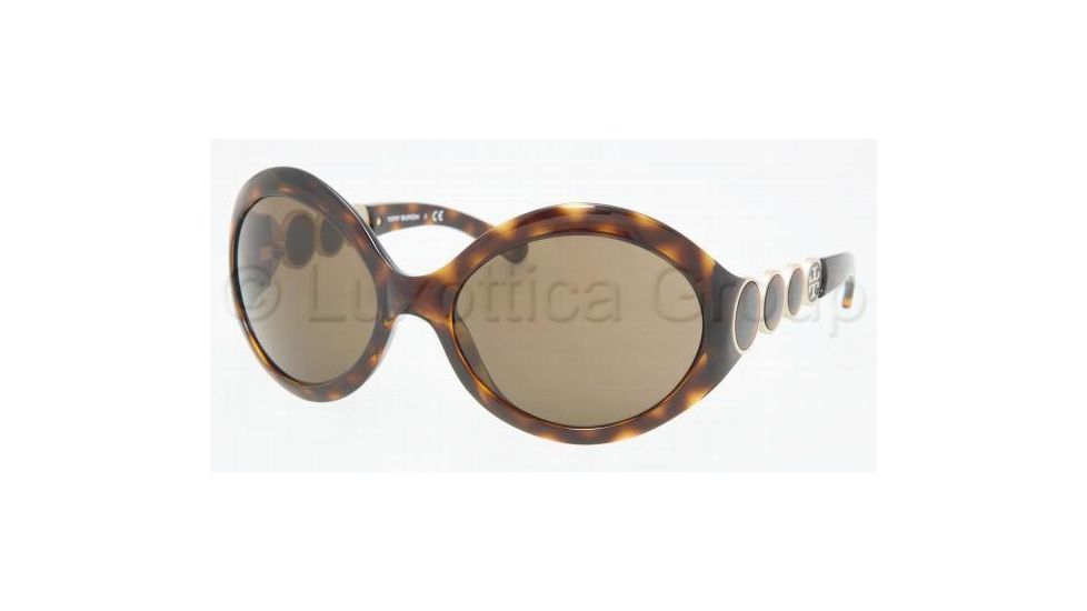 Tory Burch TY 9002 Sunglasses Styles Tortoise Frame / Brown Solid Lenses, 510-73-6119