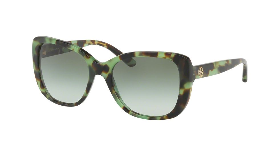 Tory Burch TY7114 Sunglasses 17038E-53 - Green Tortoise Frame, Green Gradient Lenses