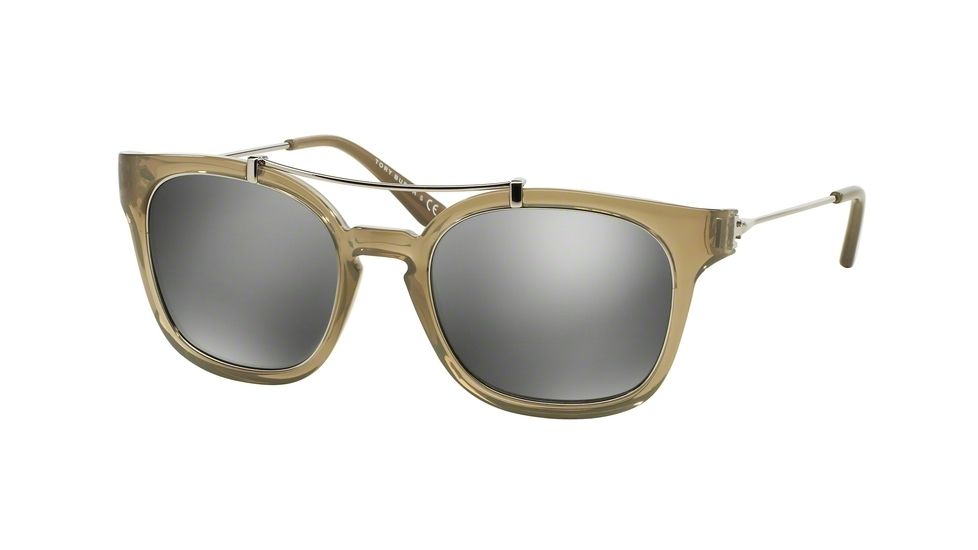 Tory Burch TY9038 TY9038 Sunglasses 14016G-51 - Milky Cumin/silver Frame, Pewter Flash Lenses