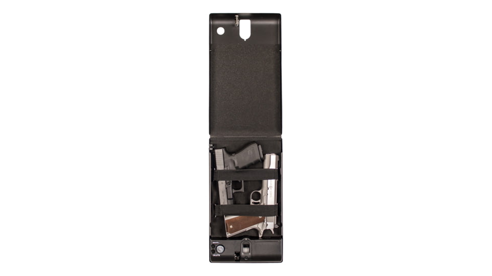 Tracker Safe Single Pistol Safe-Biometric Lock, 12.6in, Black, SPS-04B