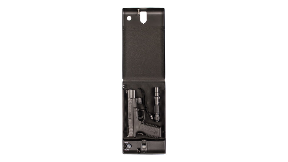 Tracker Safe Single Pistol Safe-Biometric Lock, 12.6in, Black, SPS-04B