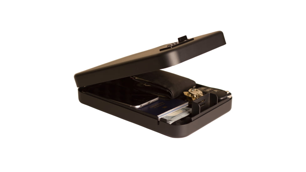 Tracker Safe Small Portable Safe, Combo Lock, Black, SPS-01