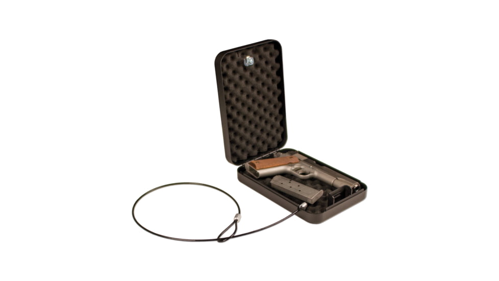 Tracker Safe Small Portable Safe, Key Lock, Black, SPS-02