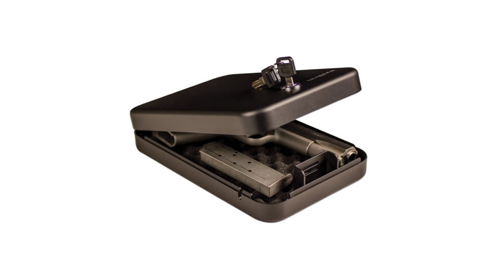 Tracker Safe Small Portable Safe, Key Lock, Black, SPS-02