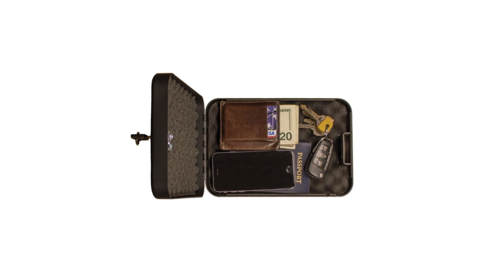 Tracker Safe Small Portable Safe, Key Lock, Black, SPS-02