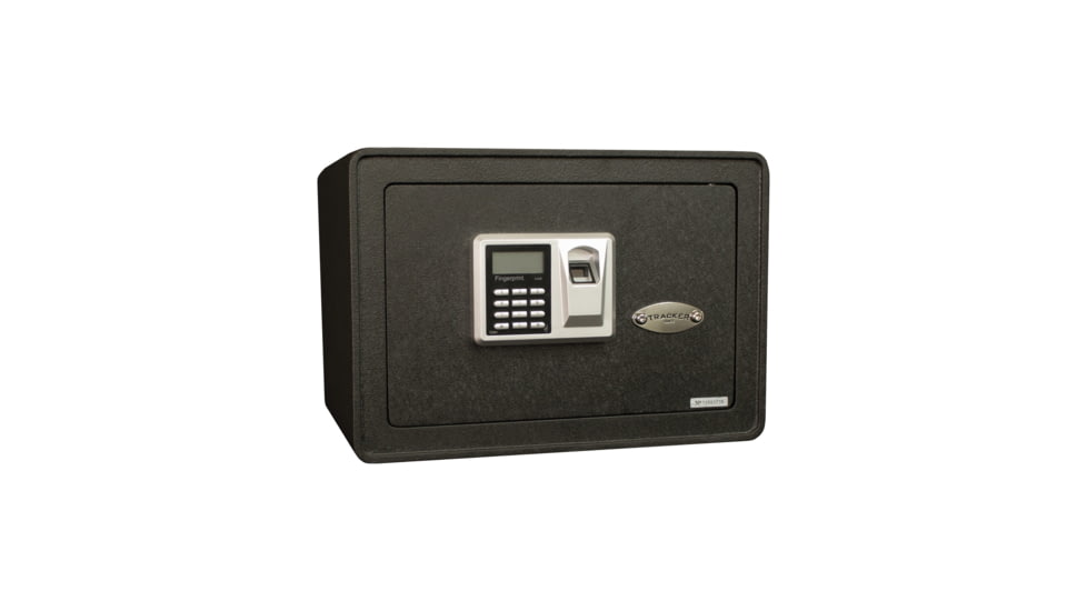 Tracker Safe Steel Safe w/Biometric Lock, 10in, Black, S10-B2