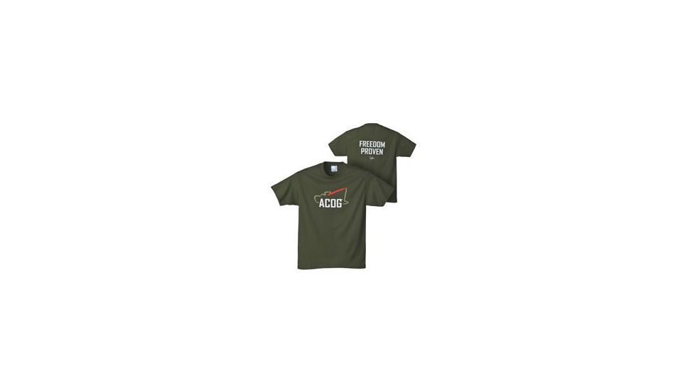 Trijicon Short Sleeve Graphic T-Shirt w/Freedom Tagline - XXXL, Olive AP42XXXL
