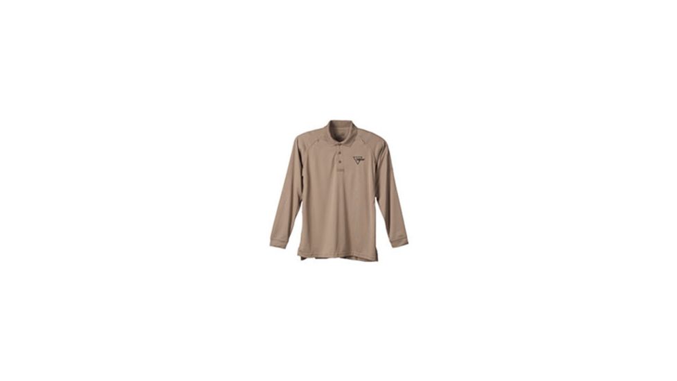 Trijicon Perform Logo Long Sleeve Polo - Men's, Khaki, Large TRJAP26L