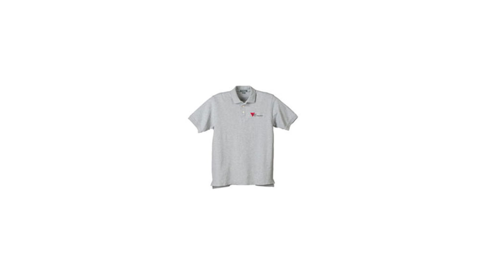 Trijicon Red Logo Polo, Short Sleeve - Men's, Gray, Medium TRJAP34M