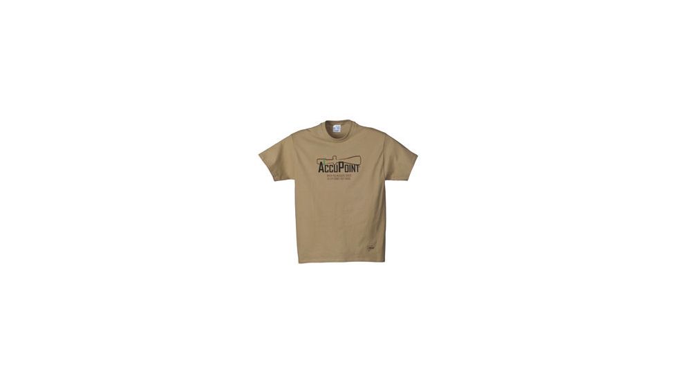 Trijicon Short Sleeve T-Shirt with AccuPoint Tagline, Sand, X-Large AP40-XL