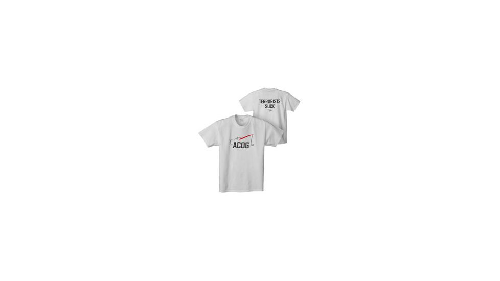 Trijicon Short Sleeve T-Shirt with Terrorist Tagline, White, X-Large AP44-XL