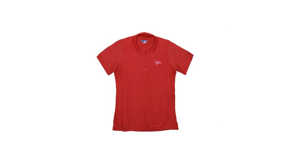 Trijicon Women's Short Sleeve Polo Shirt w/ Trijicon Logo, Red, Extra Large AP55-XL