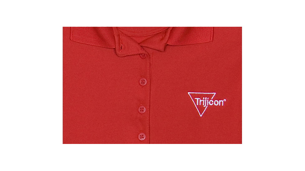 Trijicon Women's Short Sleeve Polo Shirt w/ Trijicon Logo, Red, Large AP55-LG