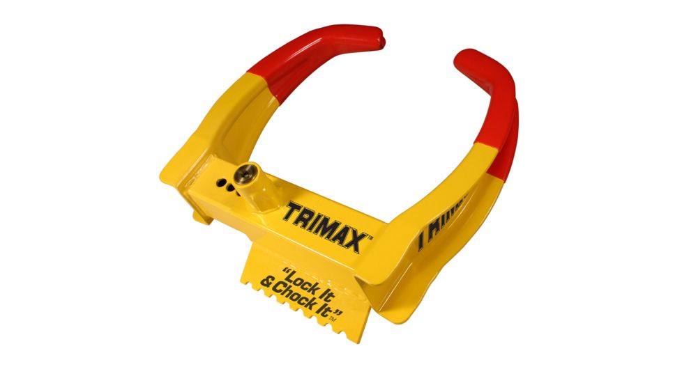 Trimax Deluxe Universal Wheel Chock Lock, Yellow/Red, 10,5in 4010217