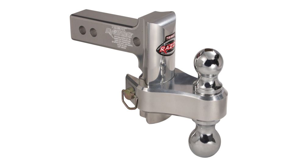 Trimax Razor 4in Aluminum Adjust Hitch-Dual Ball w/Double Tow Balls 4010226