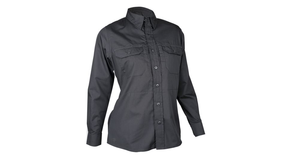 Tru-Spec 24-7 Series Long Sleeve Dress Shirt, Black, Small Regular, 1424003
