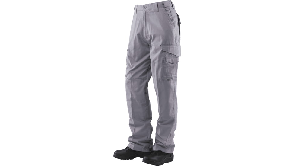 TRU-SPEC 24-7 Series Tactical Teflon Pants - Mens, PolyCotton Ripstop, Light Gray, Waist 28 in, Inseam 32 in, 1089002
