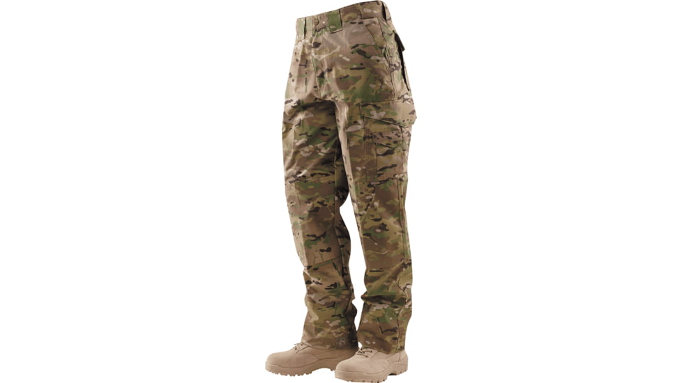 TRU-SPEC 24-7 Series Tactical Teflon Pants - Mens, PolyCotton Ripstop, MultiCam, Waist 28 in, Inseam 32 in, 1067002