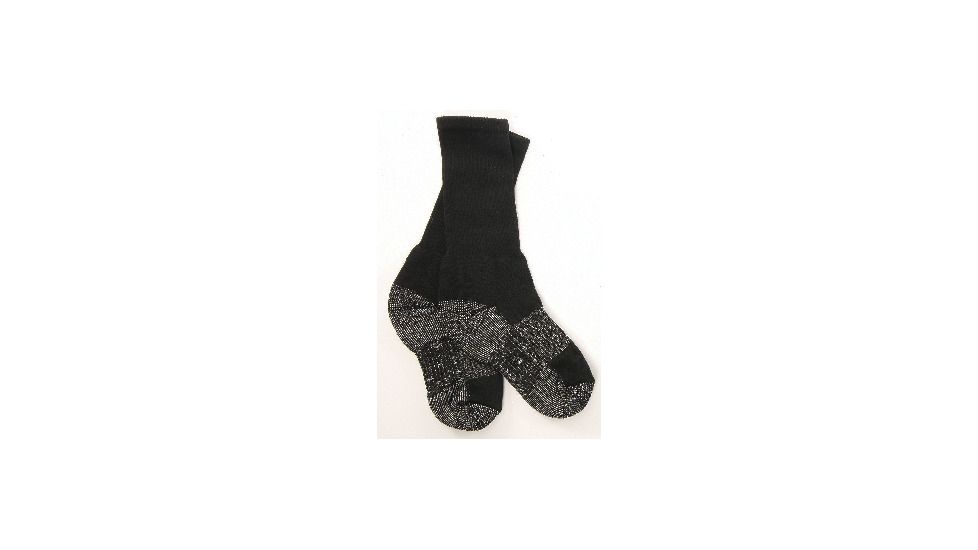 Tru-Spec 6in. TAC Performance Socks 80/12/6/2 Acrylic Nylon Spandex Silver, Black, Medium 3911004