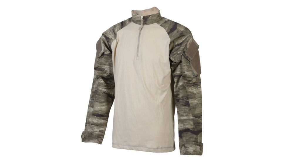 TRU-SPEC A-TACS Xtreme BDU 1/4 Zip Combat Shirt - Mens, A-Tacs Aux, Medium, Regular, 1775004