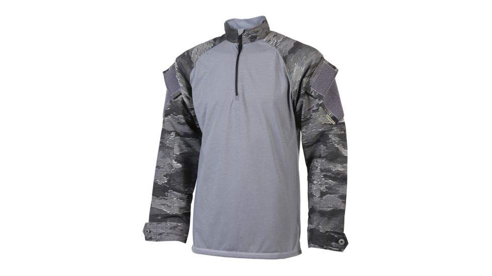TRU-SPEC A-TACS Xtreme BDU 1/4 Zip Combat Shirt - Mens, A-Tacs Ghost, Large, Regular, 1778005