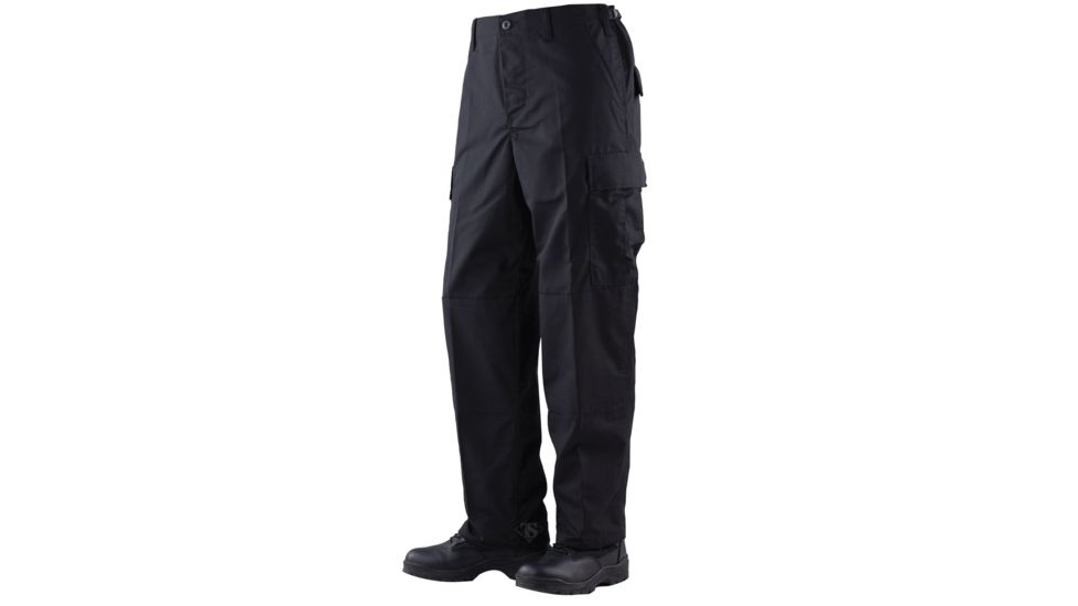 TRU-SPEC BDU Pants, Cotton Ripstop - Men's, Black, Waist 28-30 in, Long, 1523023