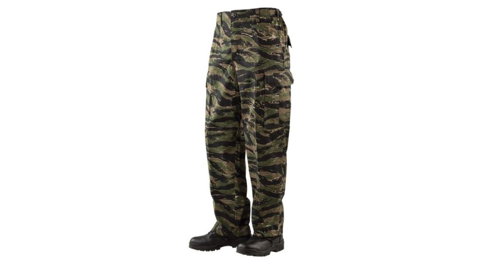TRU-SPEC BDU Pants, Cotton Ripstop - Men's, Original Vietnam Tiger Stripe, Waist Extra Small, Regular, 1593002