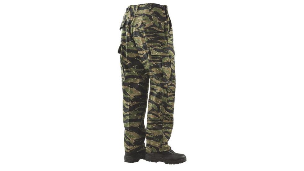 TRU-SPEC BDU Pants, Cotton Ripstop - Men's, Original Vietnam Tiger Stripe, Waist Extra Small, Regular, 1593002