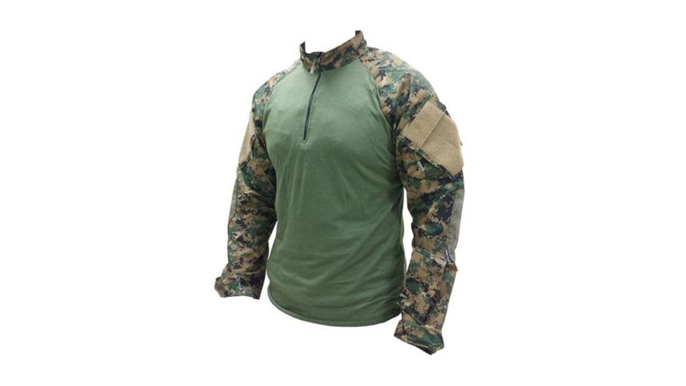 Tru-Spec Combat Tru Xtreme Shirt Woodland Dig. Nyco Rip Stop, Large, Regular 2586005