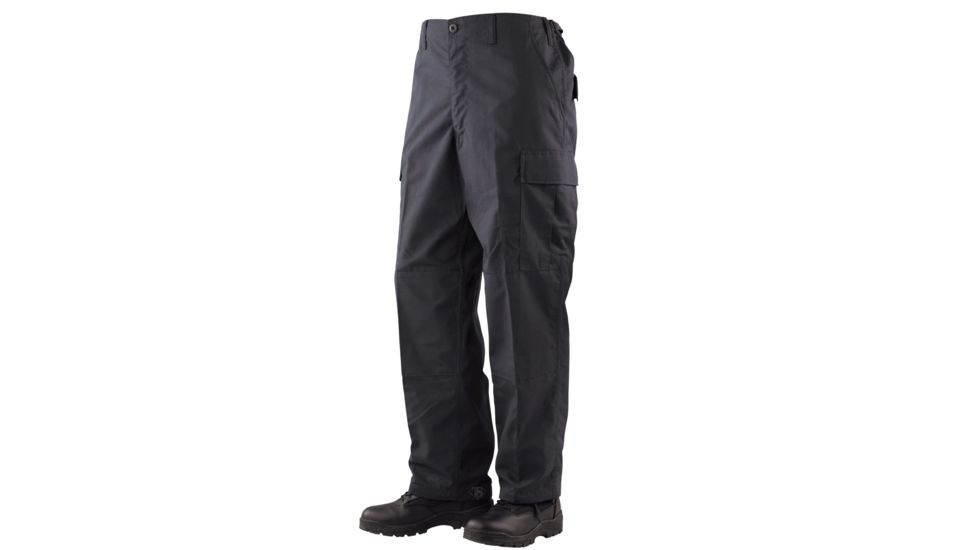 Tru-Spec Gen 1 Police Pants, 65/35 Poly/Co Rip, Black, Small, Short 1995043