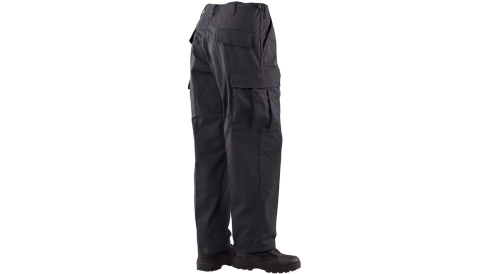 Tru-Spec Gen 1 Police Pants, 65/35 Poly/Co Rip, Black, Small, Short 1995043